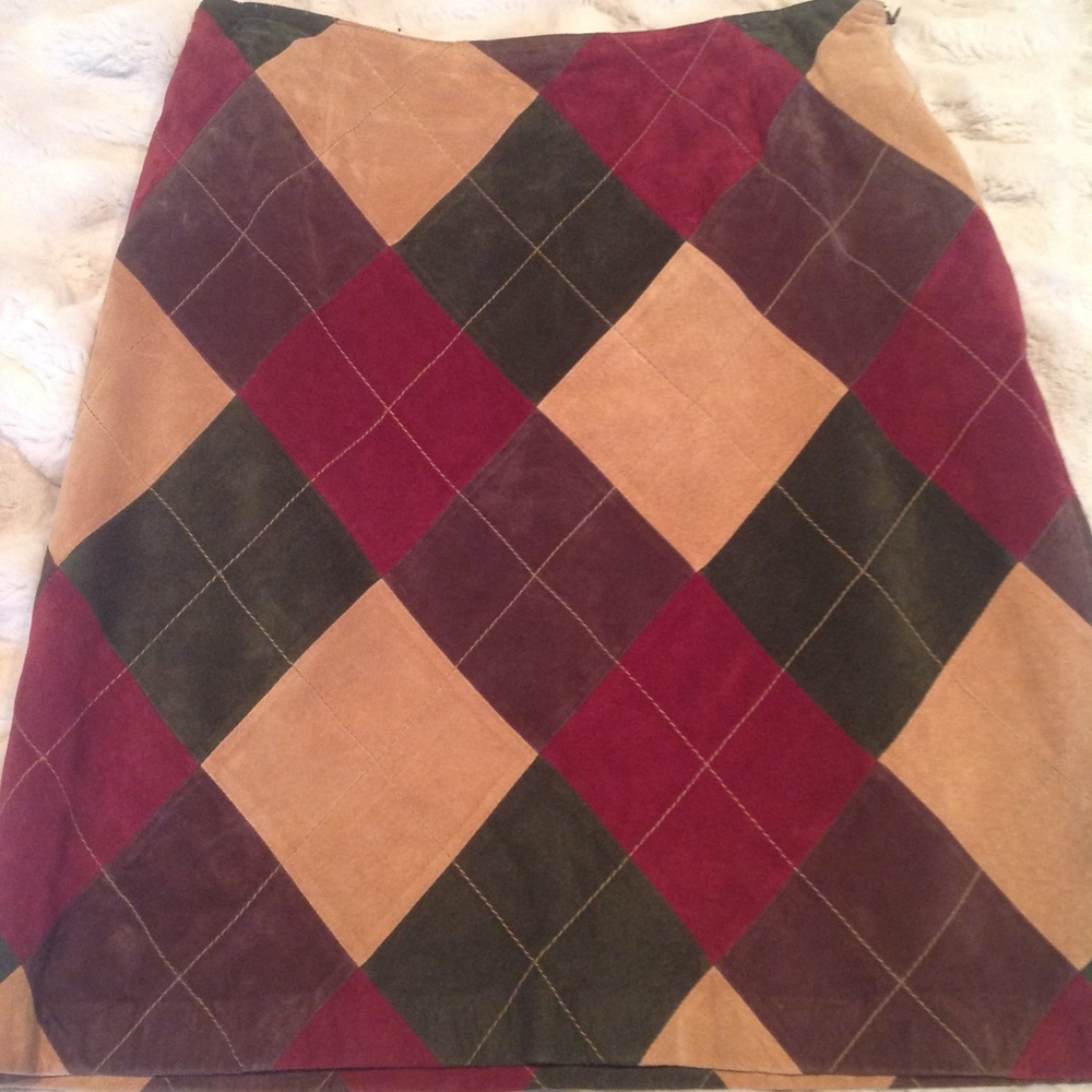 Vintage Lord & Taylor suede skirt